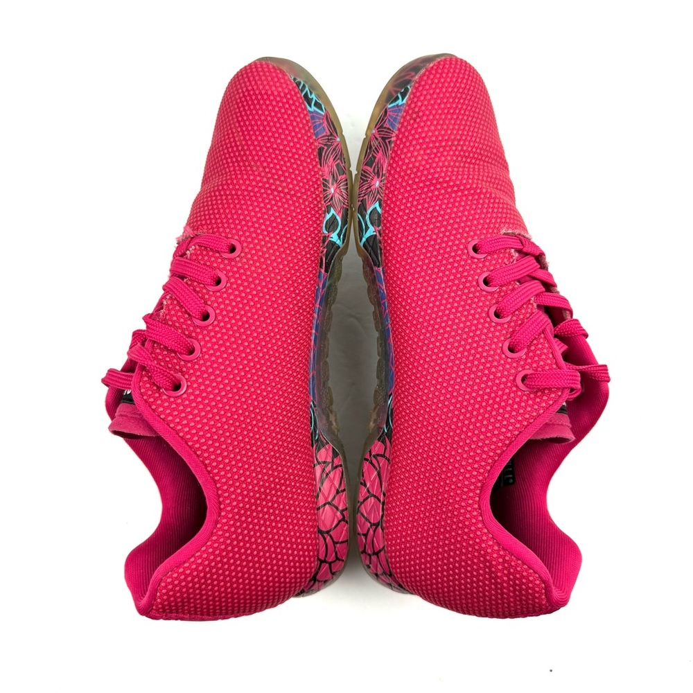NO BULL Super Fabric Sneakers 9.5 Womens Lace up Mens 8 Bright Red Pink - Picture 7 of 12